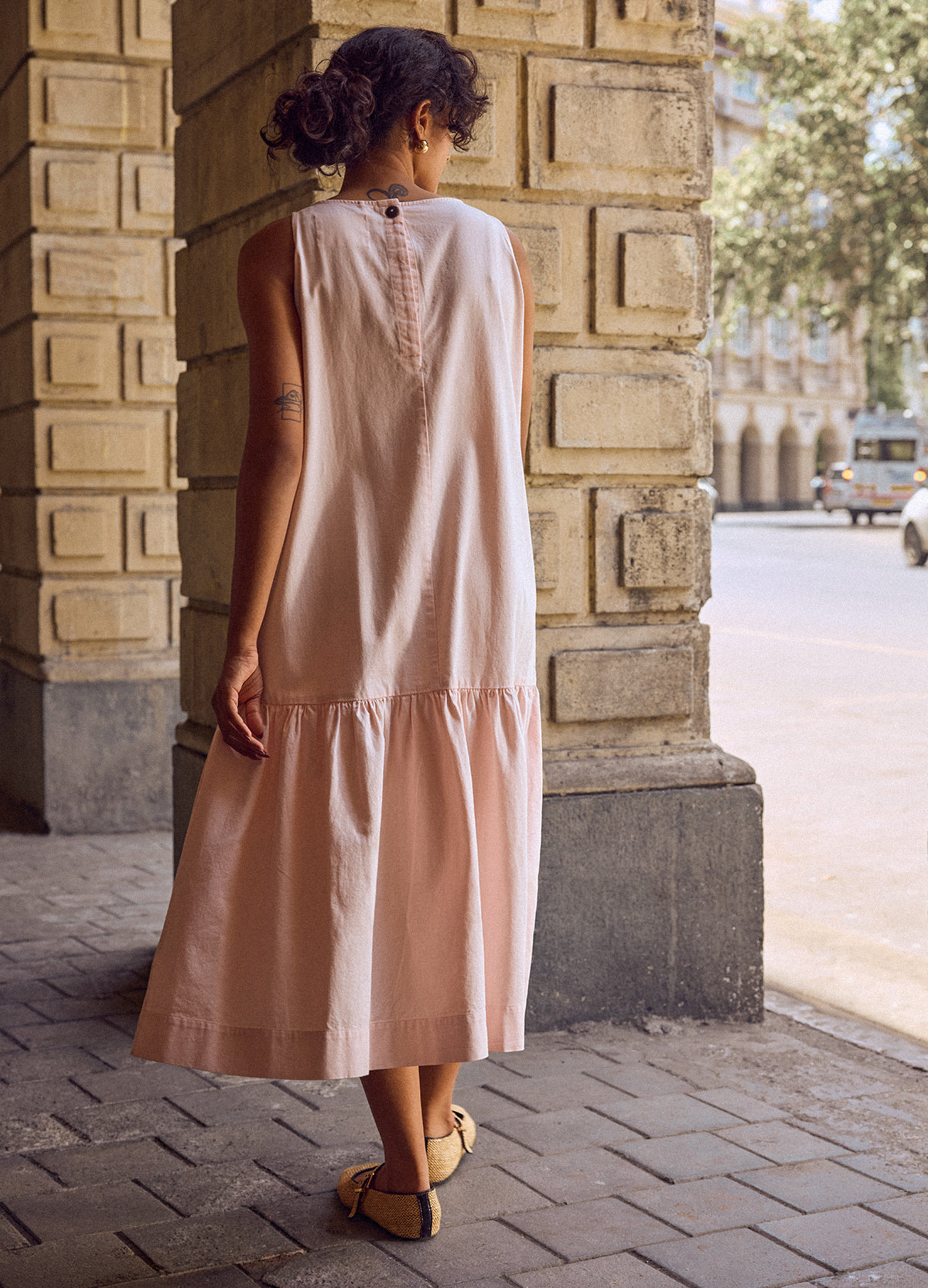 Blush Flounce Dress