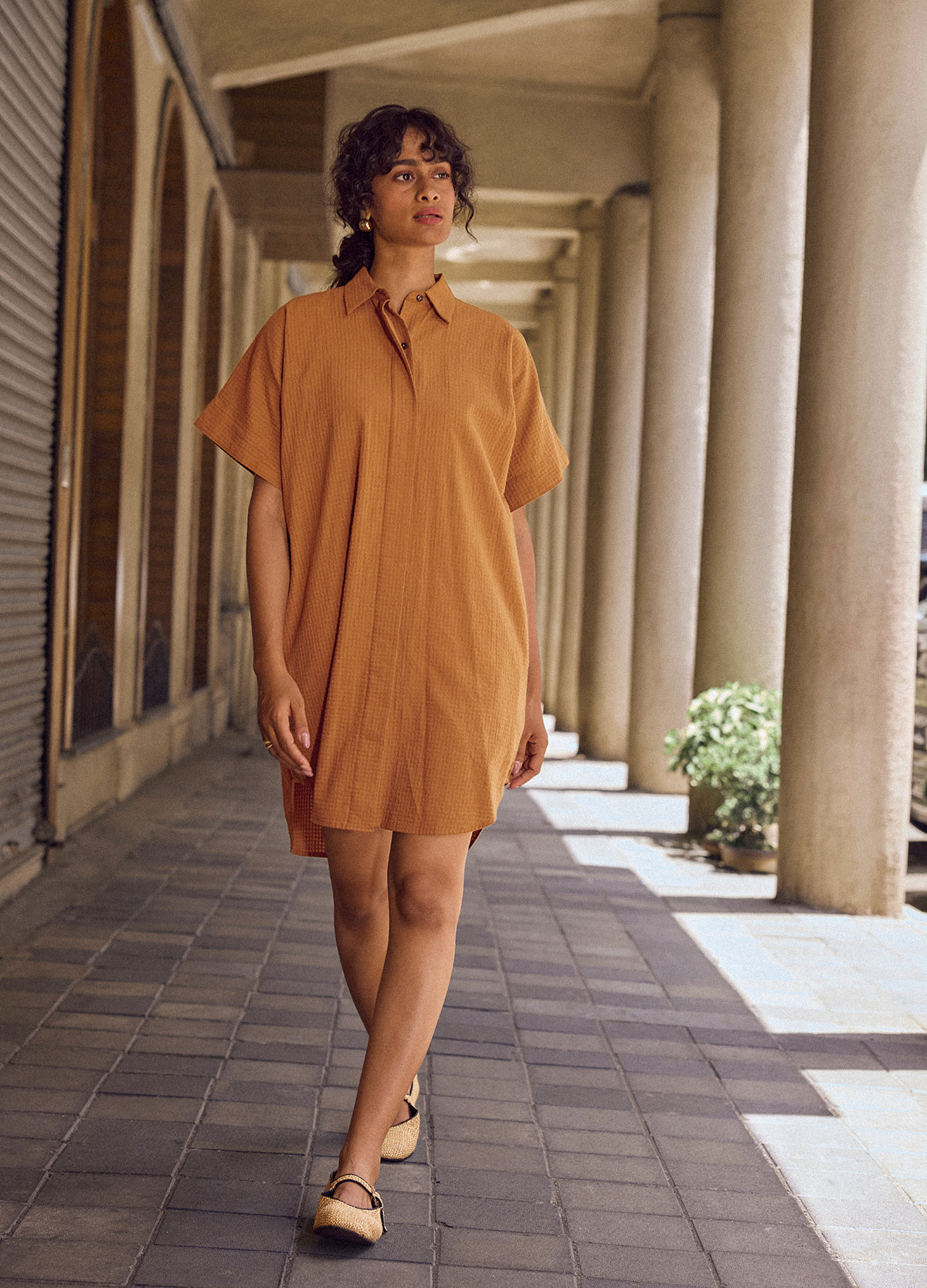 Cinnamon Shirt Dress