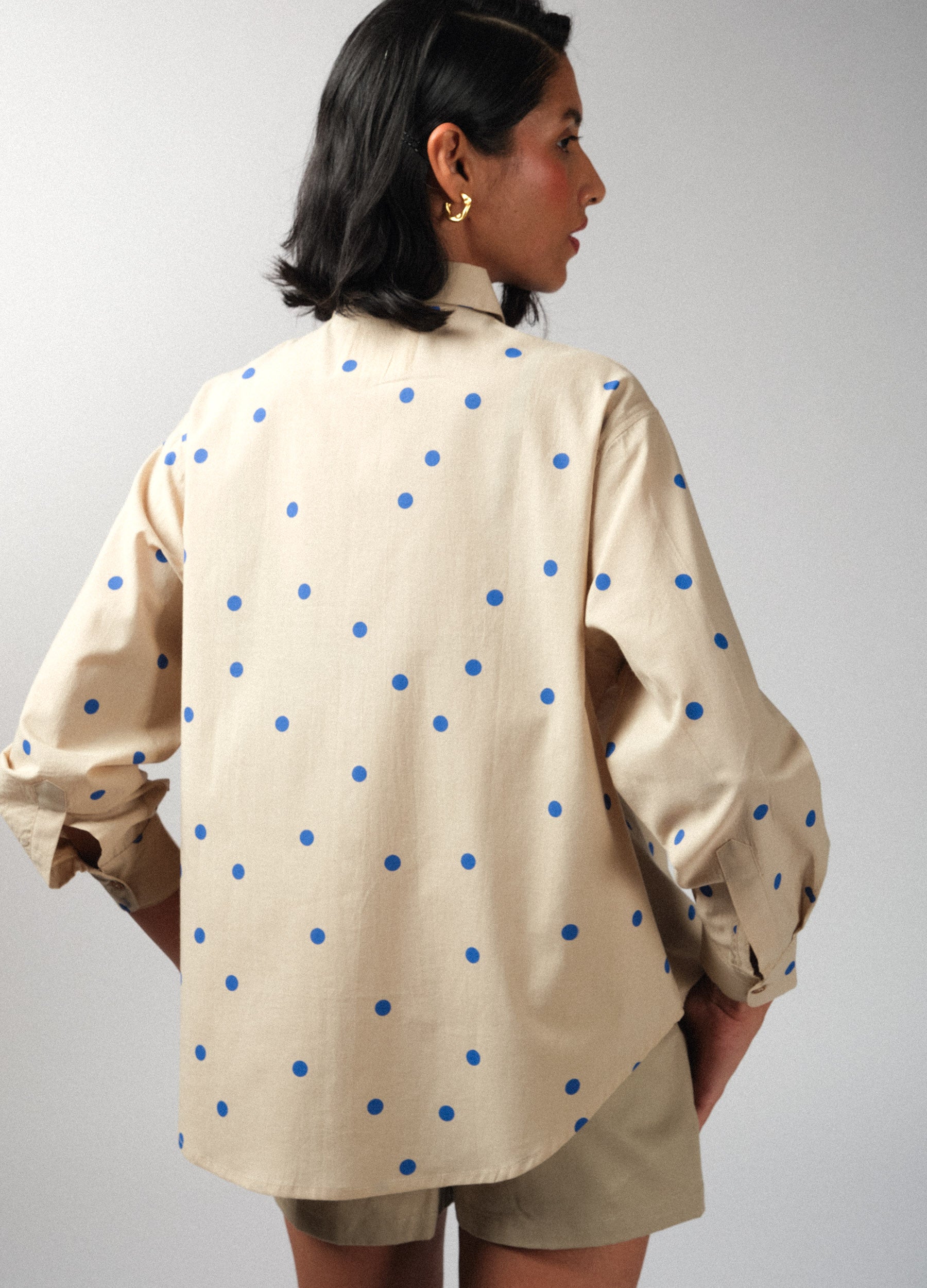 Cobalt Polka Girlfriend Shirt