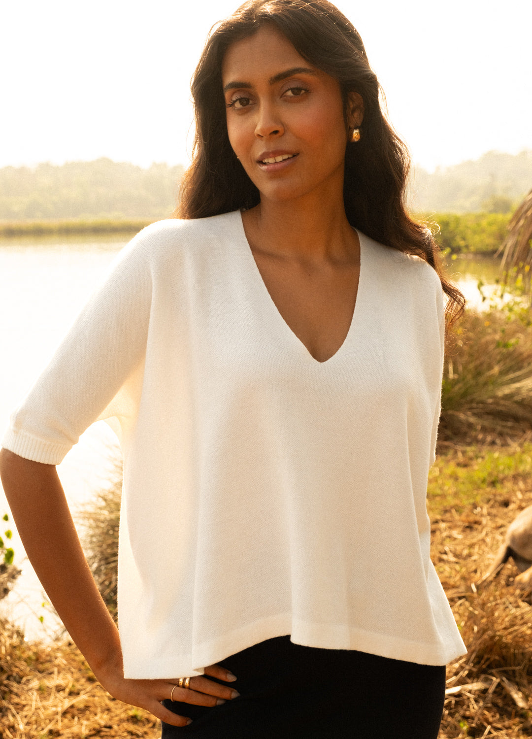 Coconut Fine Knit Top