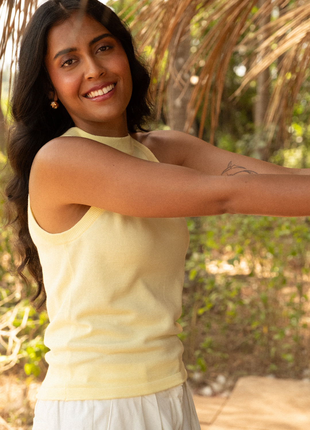 Lemon Fine Knit Halter