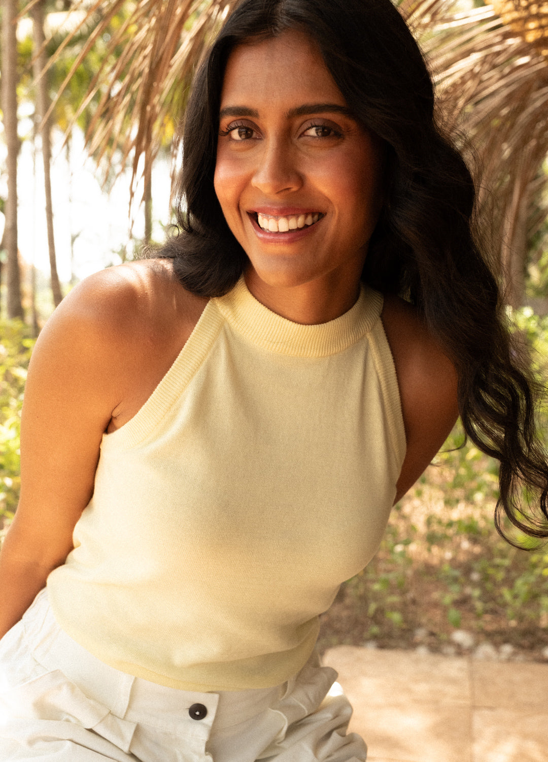 Lemon Fine Knit Halter