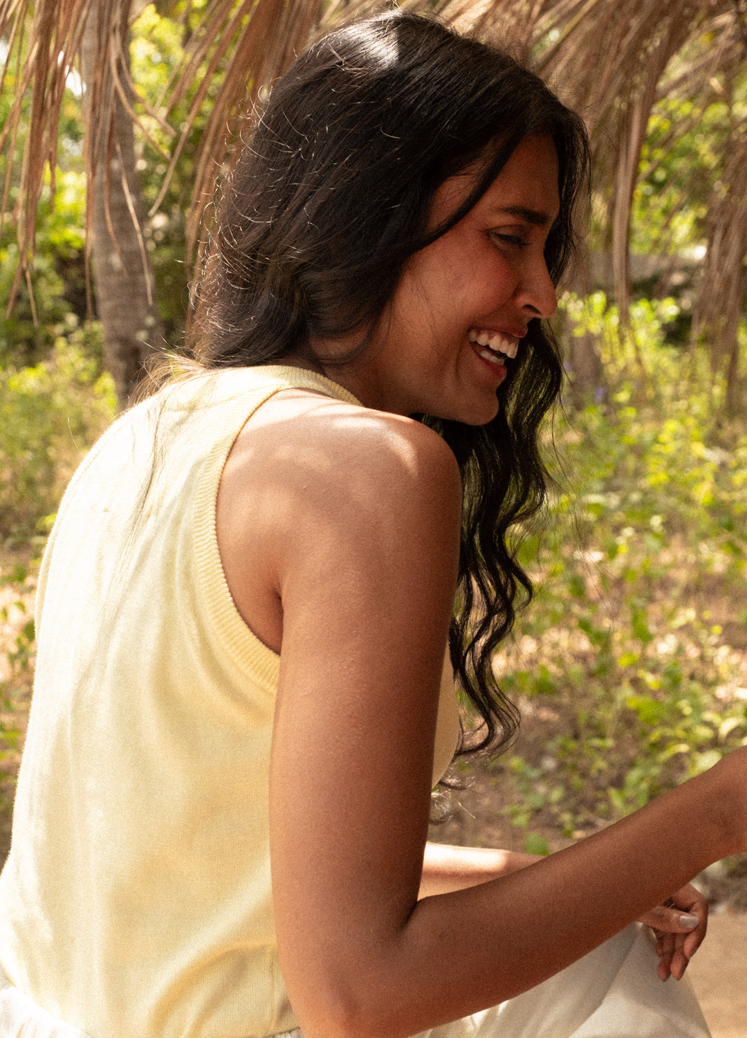 Lemon Fine Knit Halter