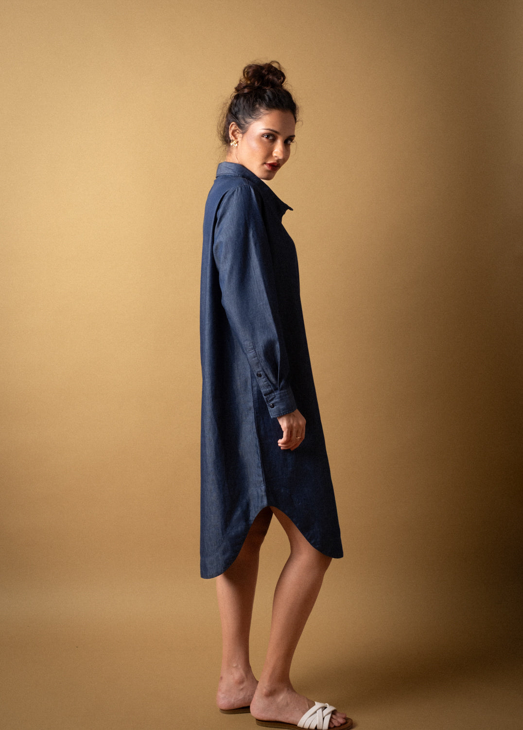 Denim Statement Shirt Dress