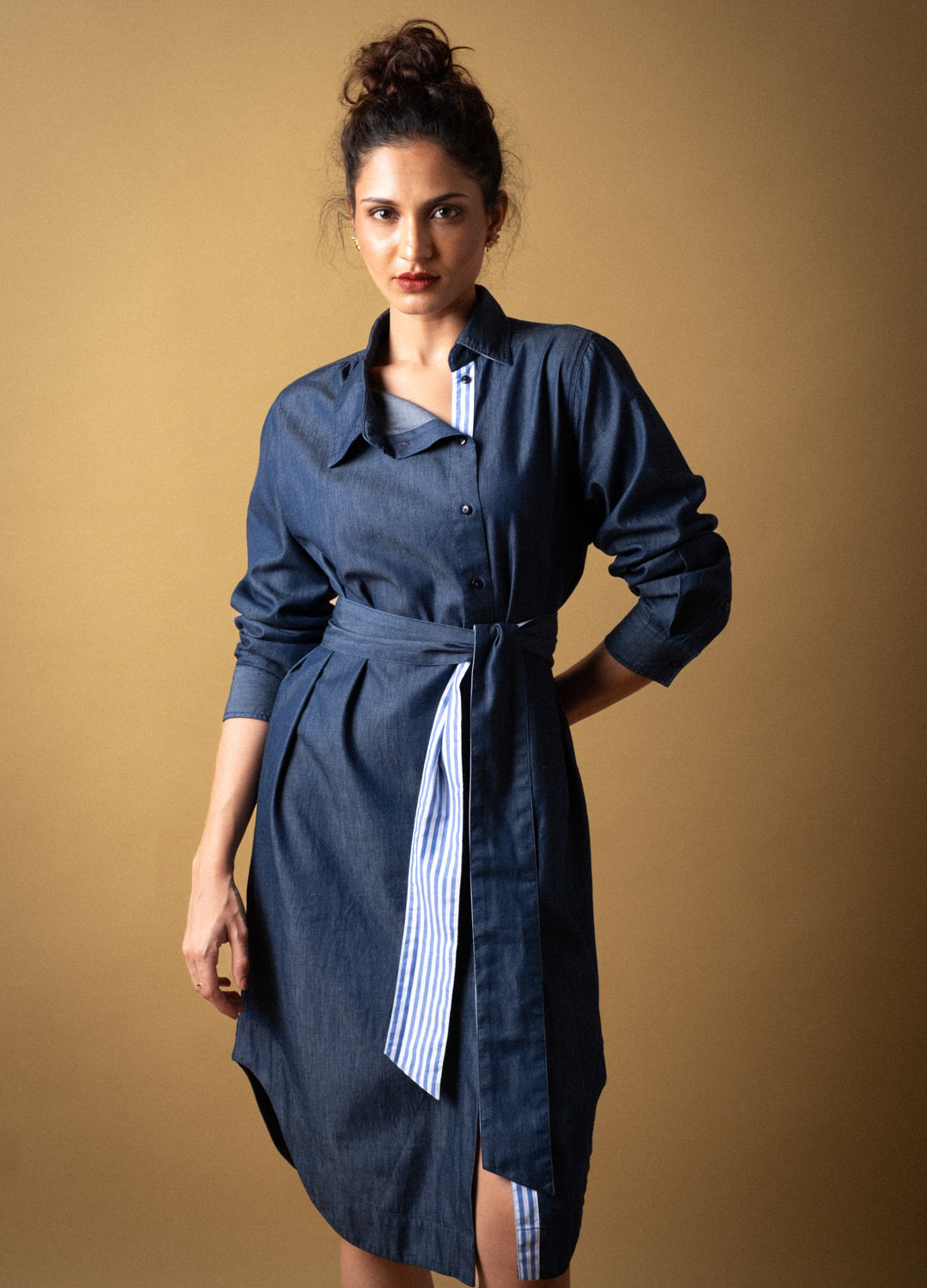 Denim Statement Shirt Dress