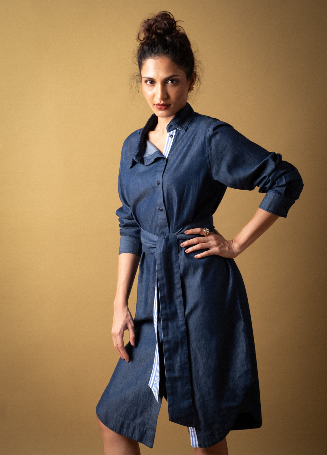Denim Statement Shirt Dress