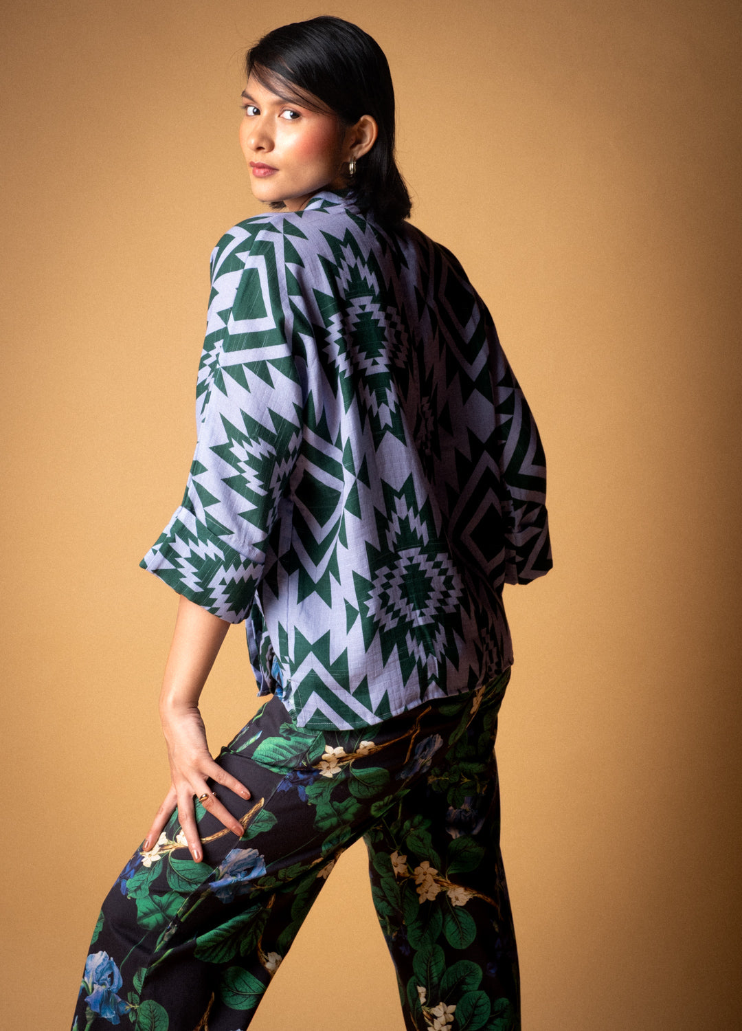 Esmeralda Pink Organic Cotton Kimono Shirt For Women Online