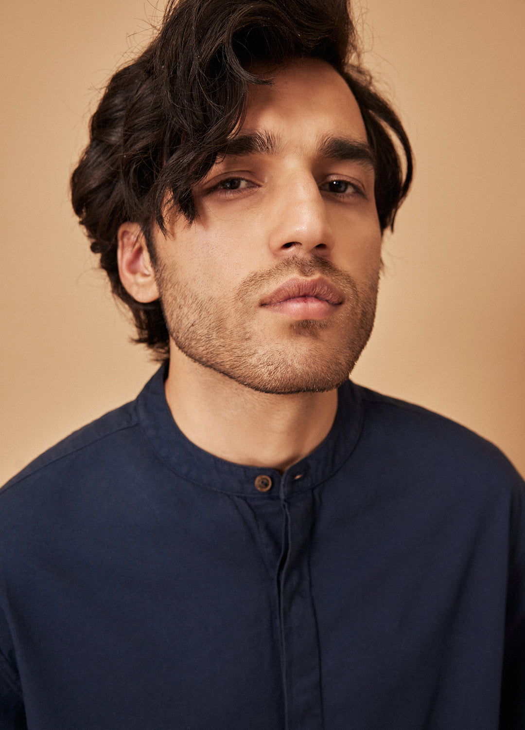 Indigo Mandarin Shirt