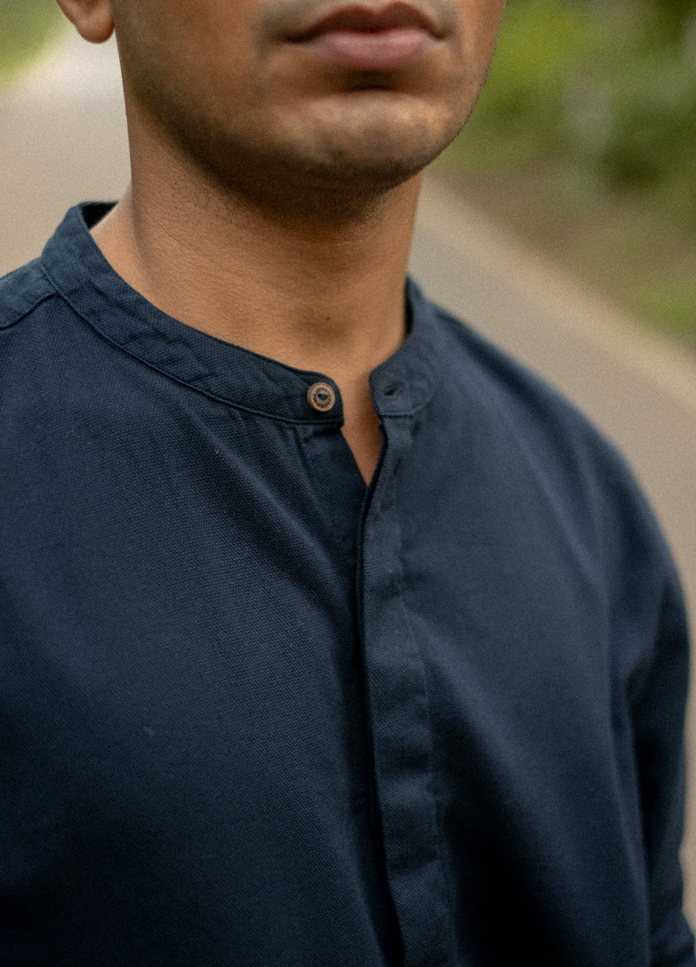 Indigo Mandarin Shirt