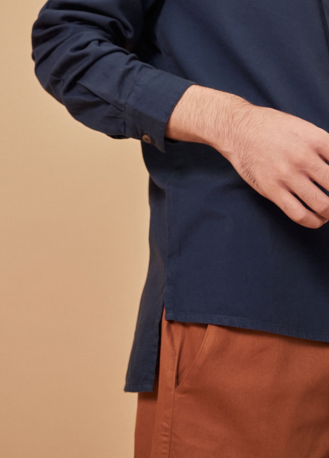 Indigo Mandarin Shirt