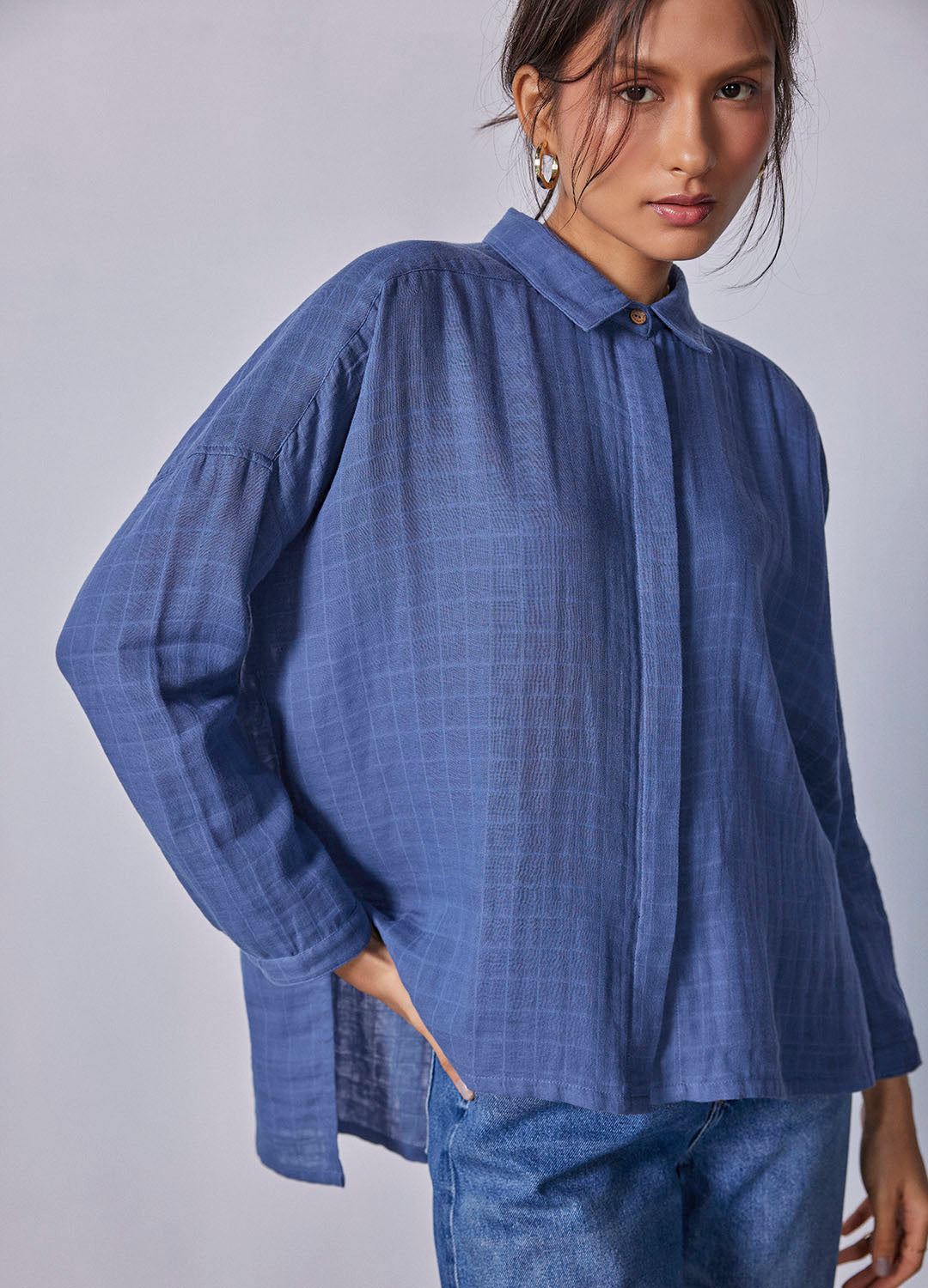Bonded Side Slit Infinity Side-Slit Shirt by No Nasties