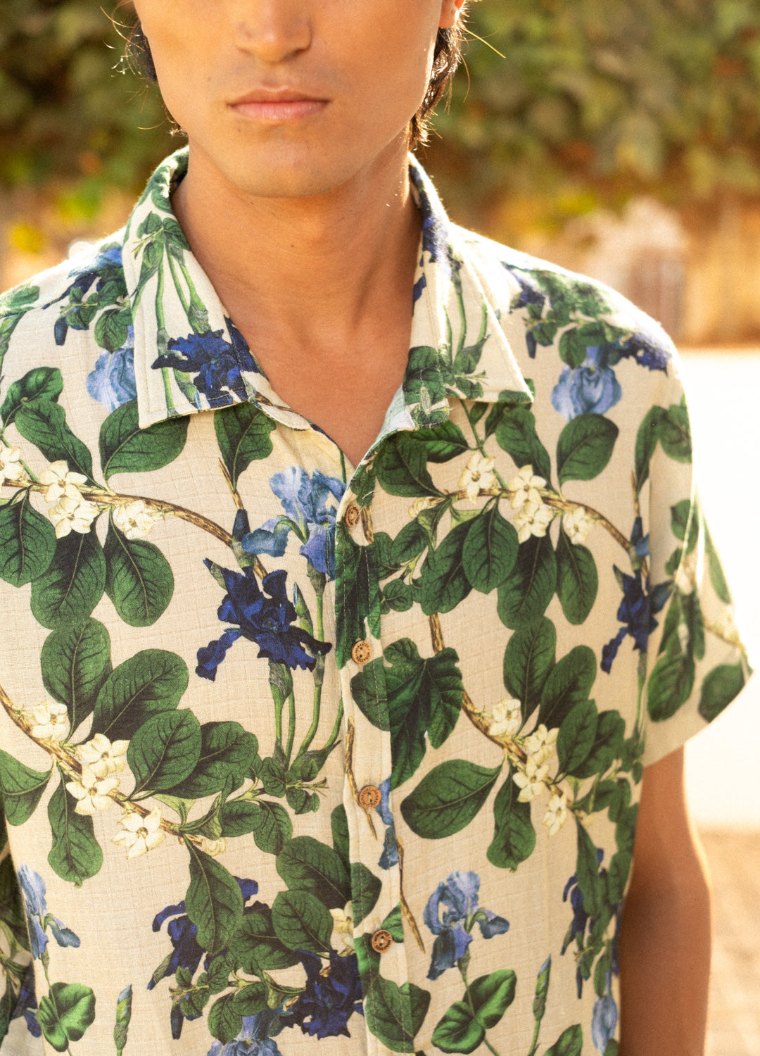 Iris Half-Sleeve Muslin Shirt