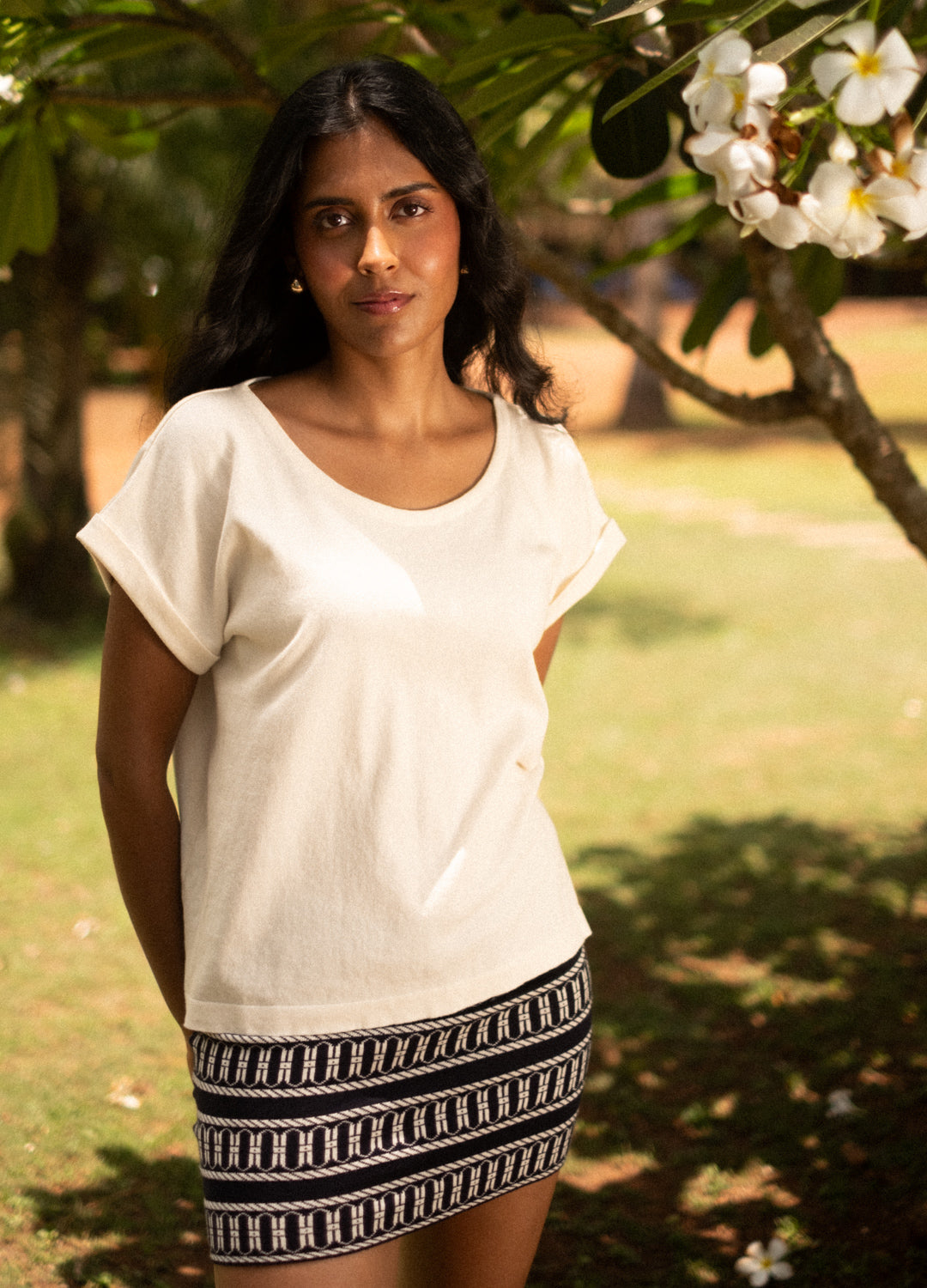 Ivory Fine Knit Tee