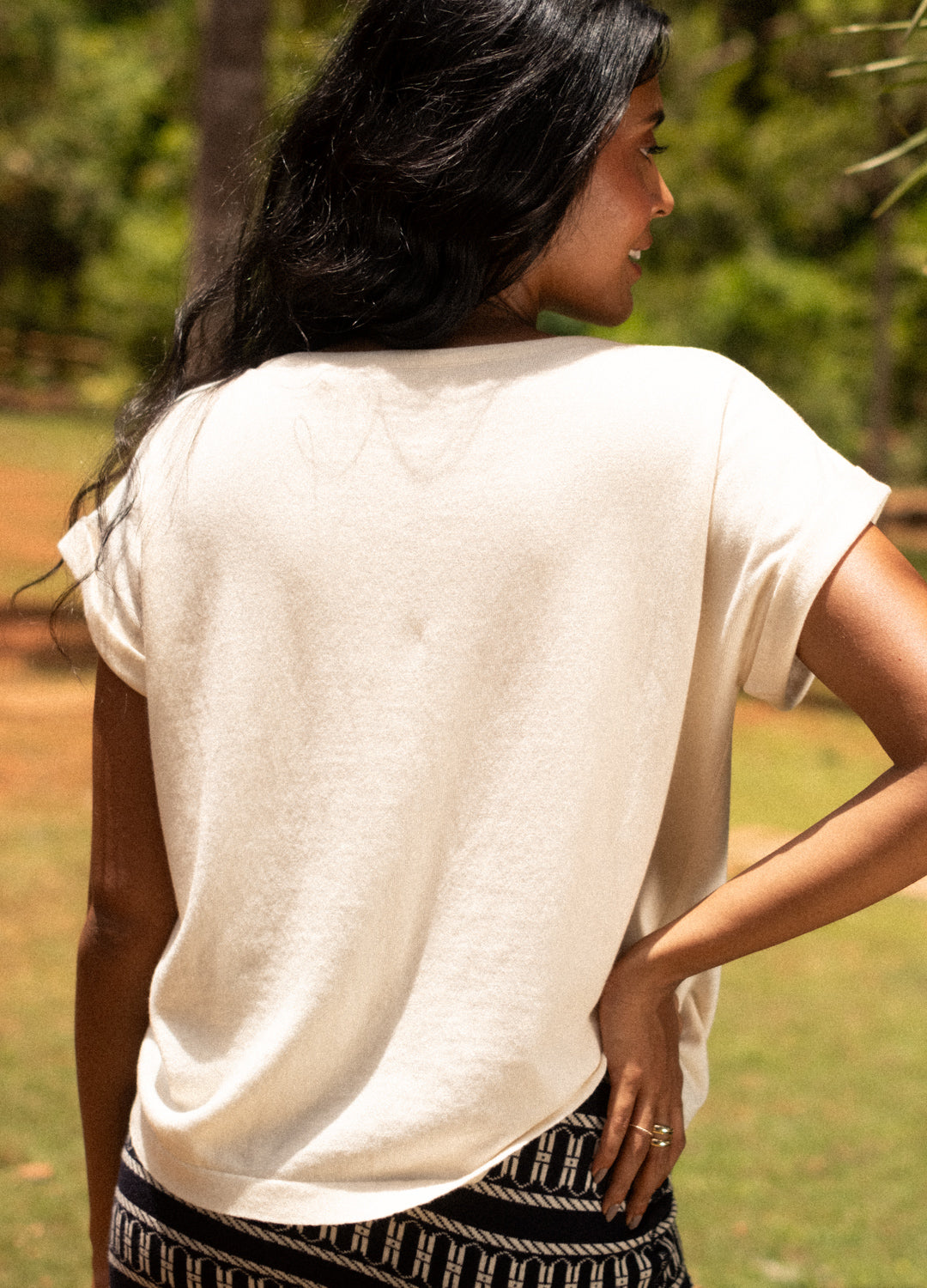 Ivory Fine Knit Tee
