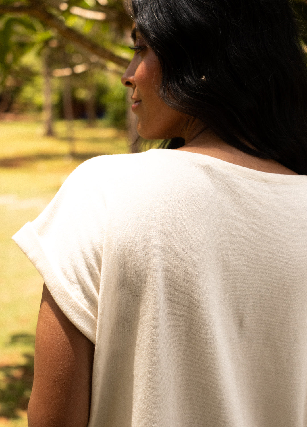 Ivory Fine Knit Tee