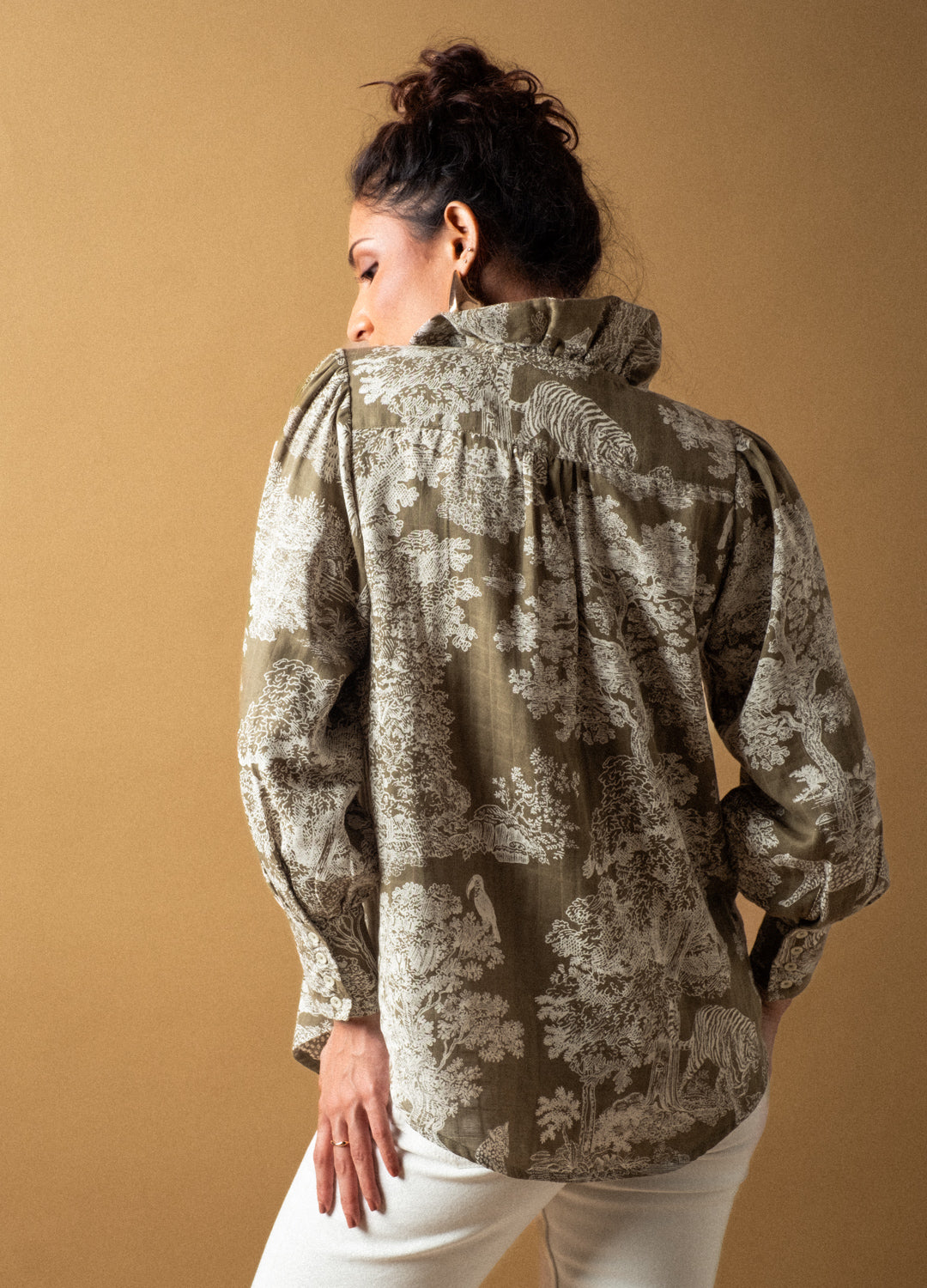 Ivy Toile Ruffle Shirt