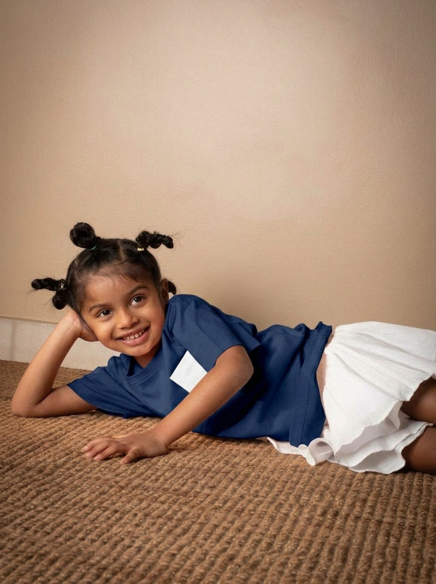 Navy Kids Pocket Tee