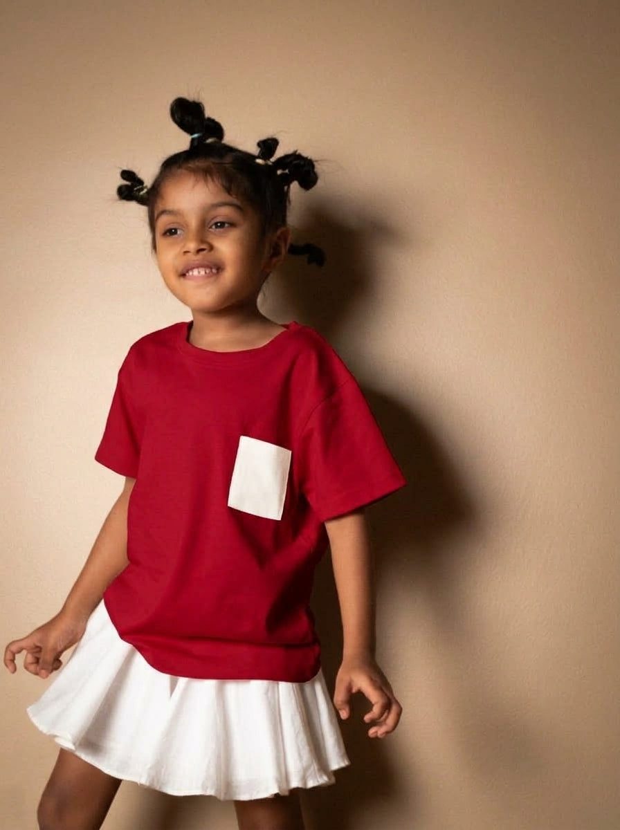 Salsa Red Organic Cotton T Shirt for Boys & Girls Online