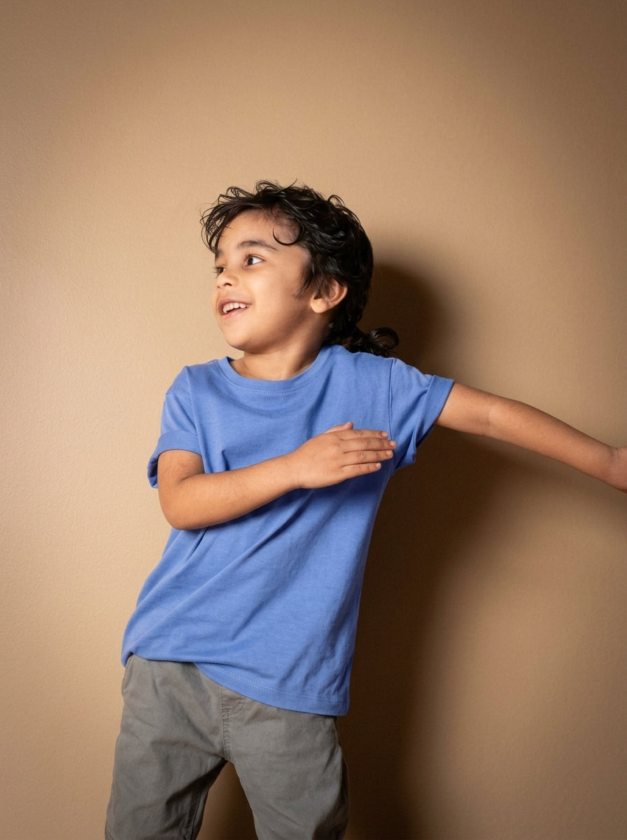Nebula Blue Organic Cotton T shirt for Boys & Girls Online