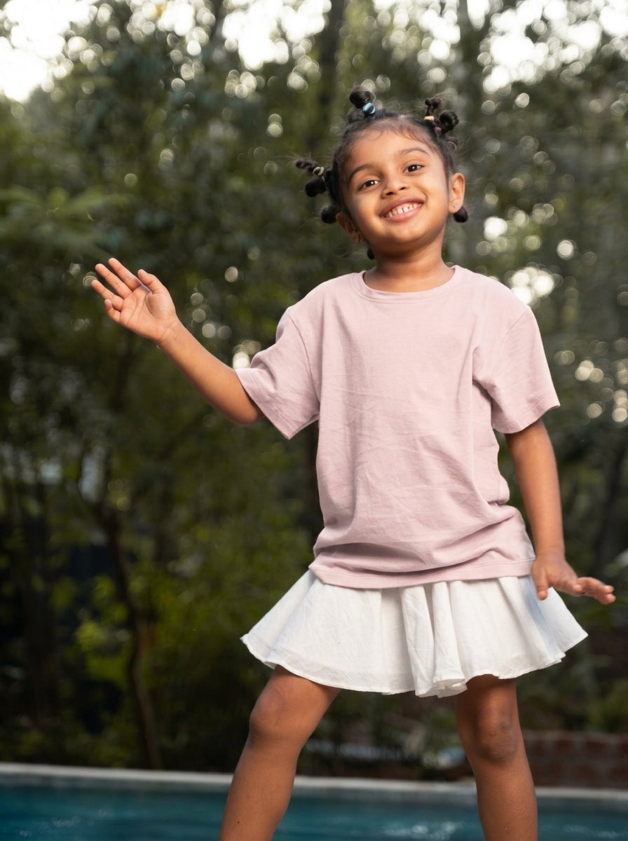 Petal Pink Organic Cotton T shirt for Boys & Girls Online