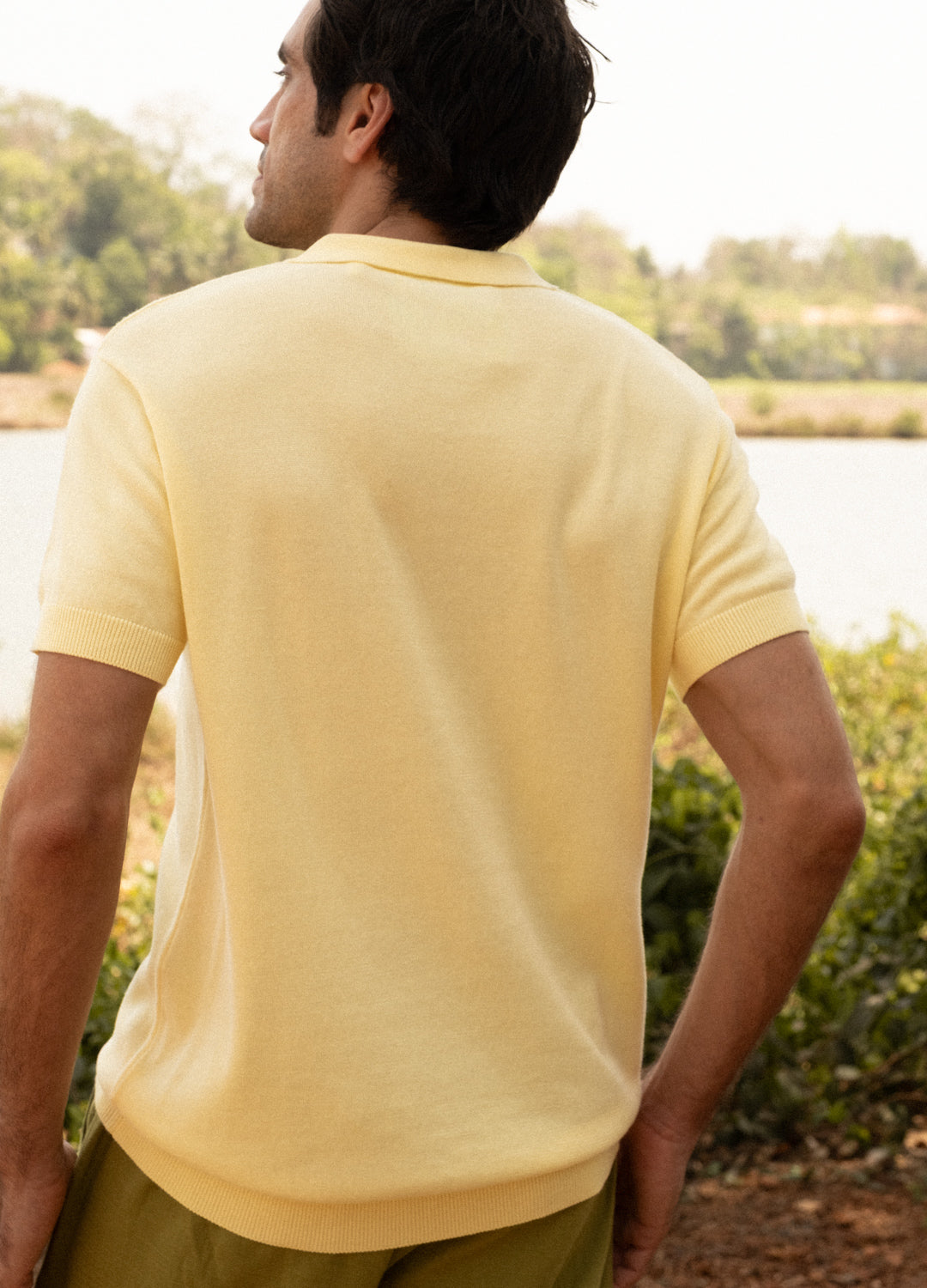 Lemon Fine Knit Polo