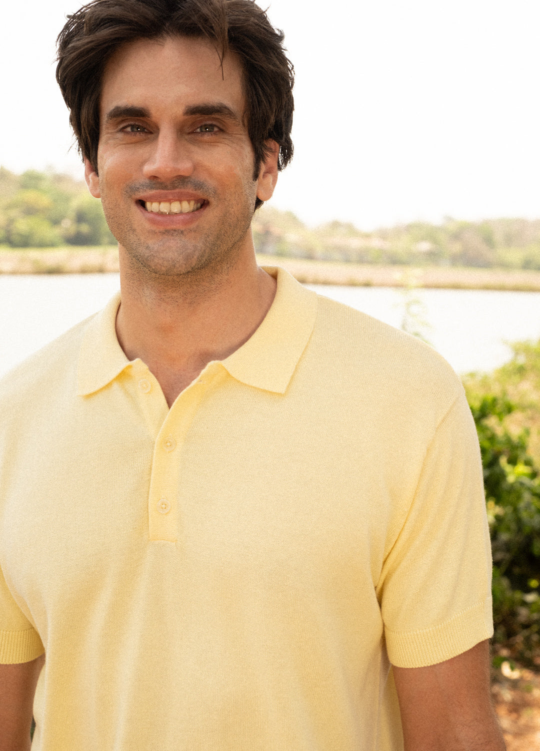 Lemon Fine Knit Polo