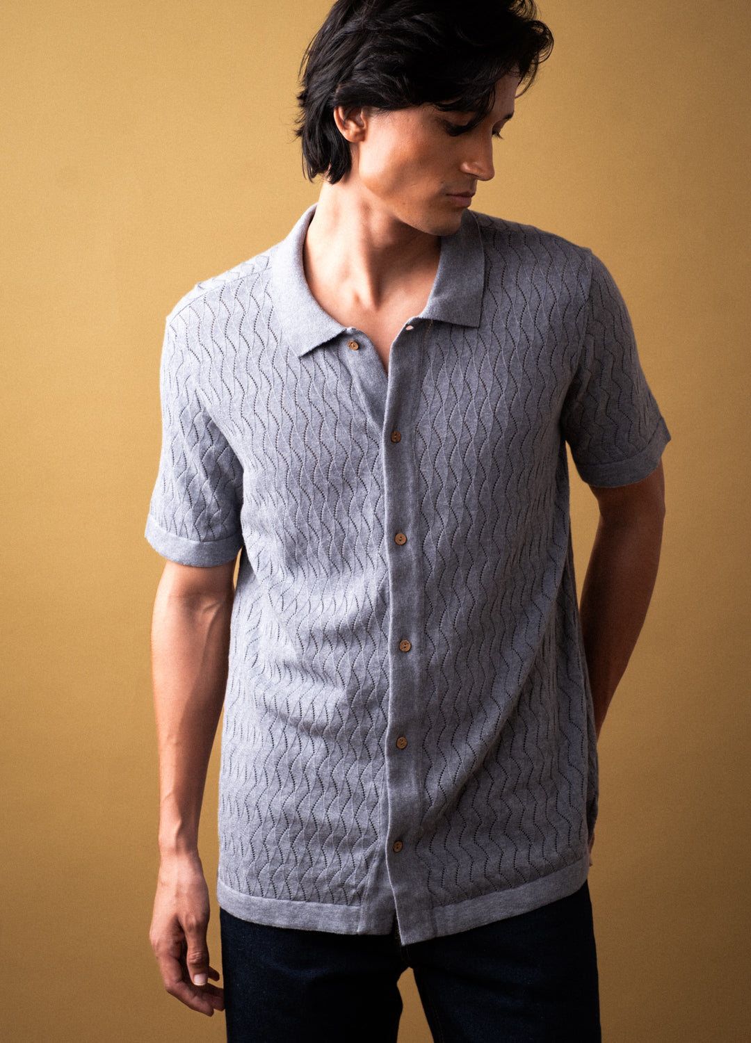 Mist Open-Knit Shirt