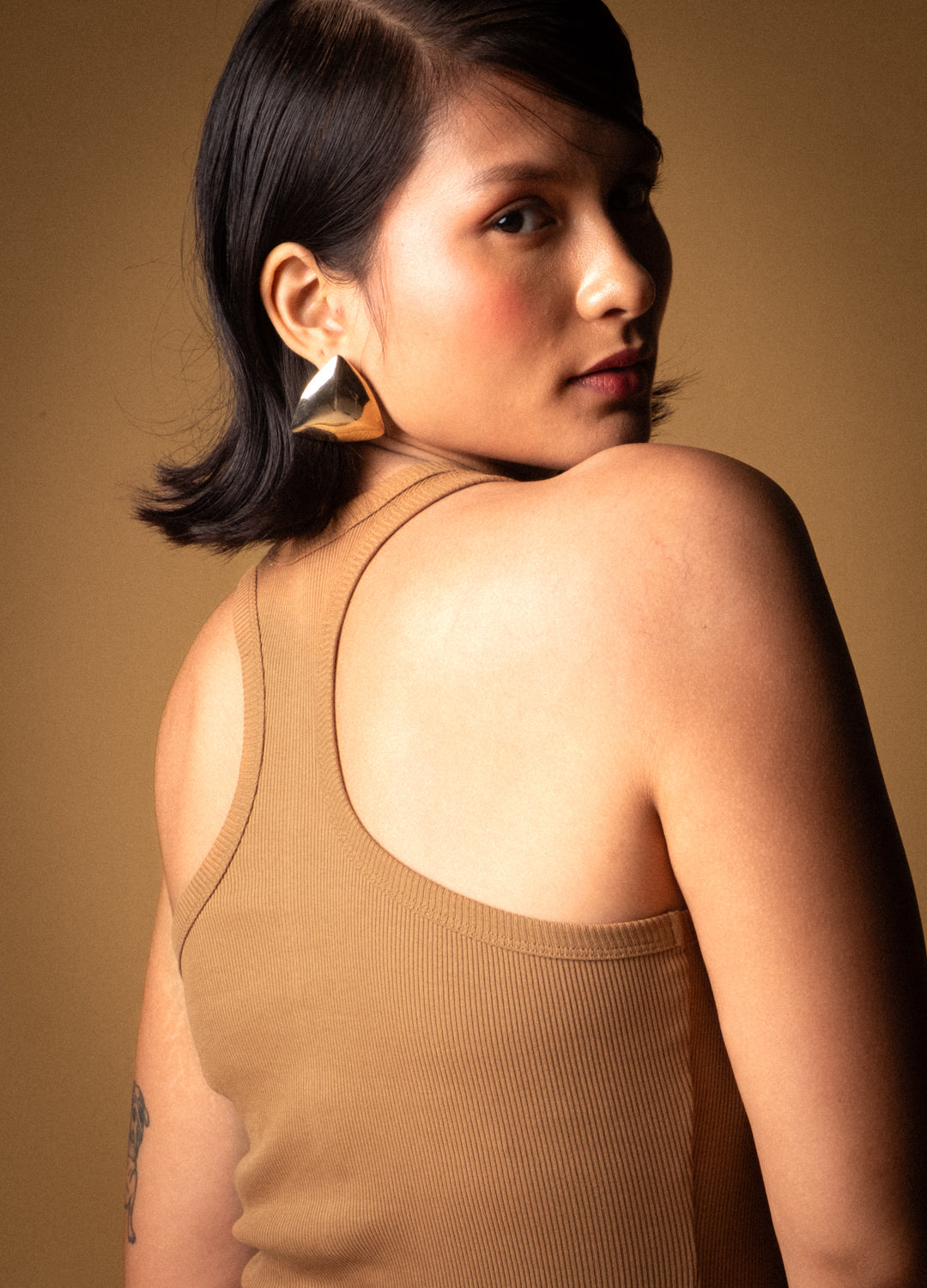 Mocha Brown Racerback Organic Cotton Tank Top For Women Online