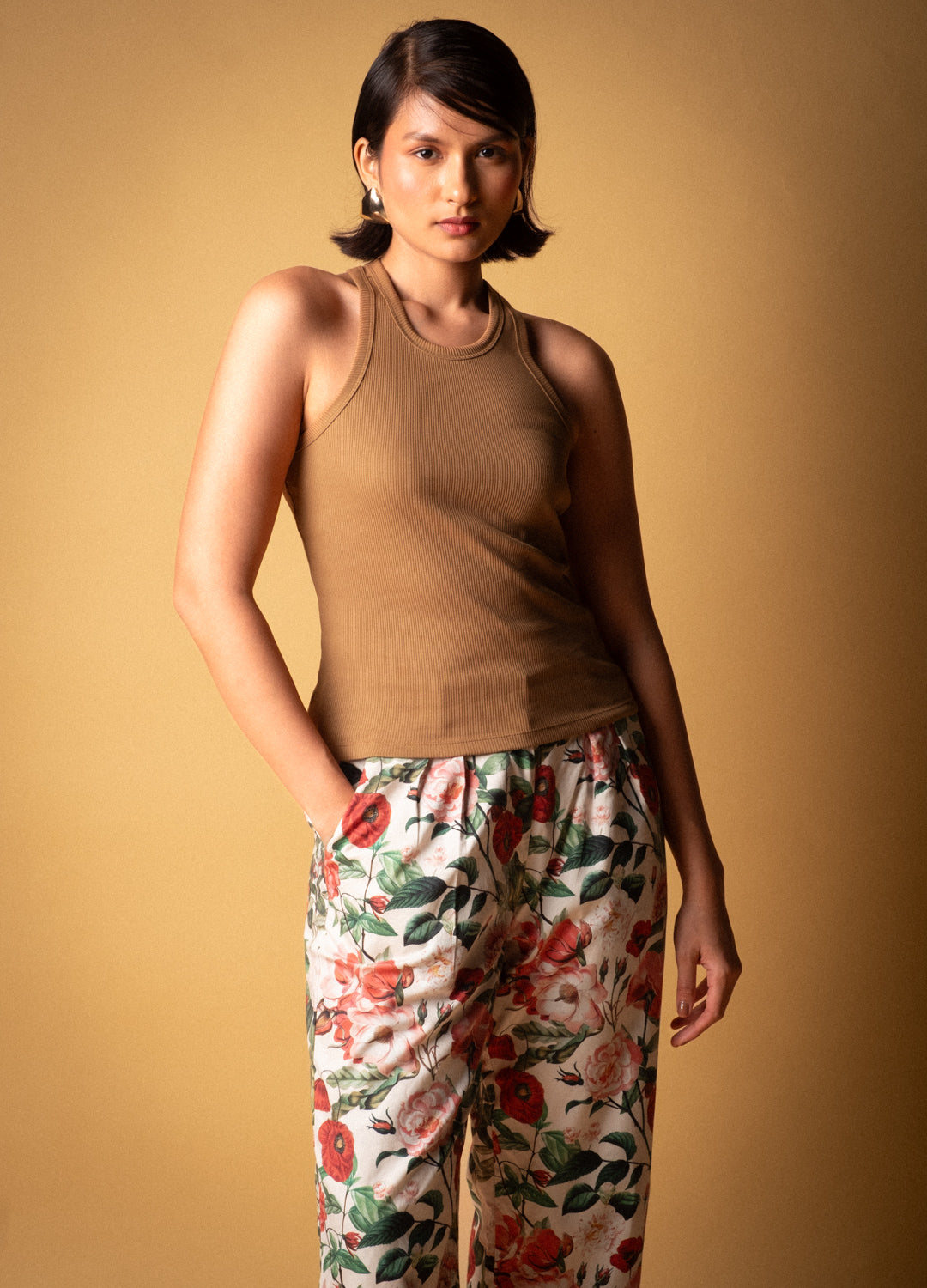 Mocha Brown Racerback Organic Cotton Tank Top For Women Online