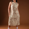 Monstera Organic Cotton Sleeveless Midi Dress For Women Online