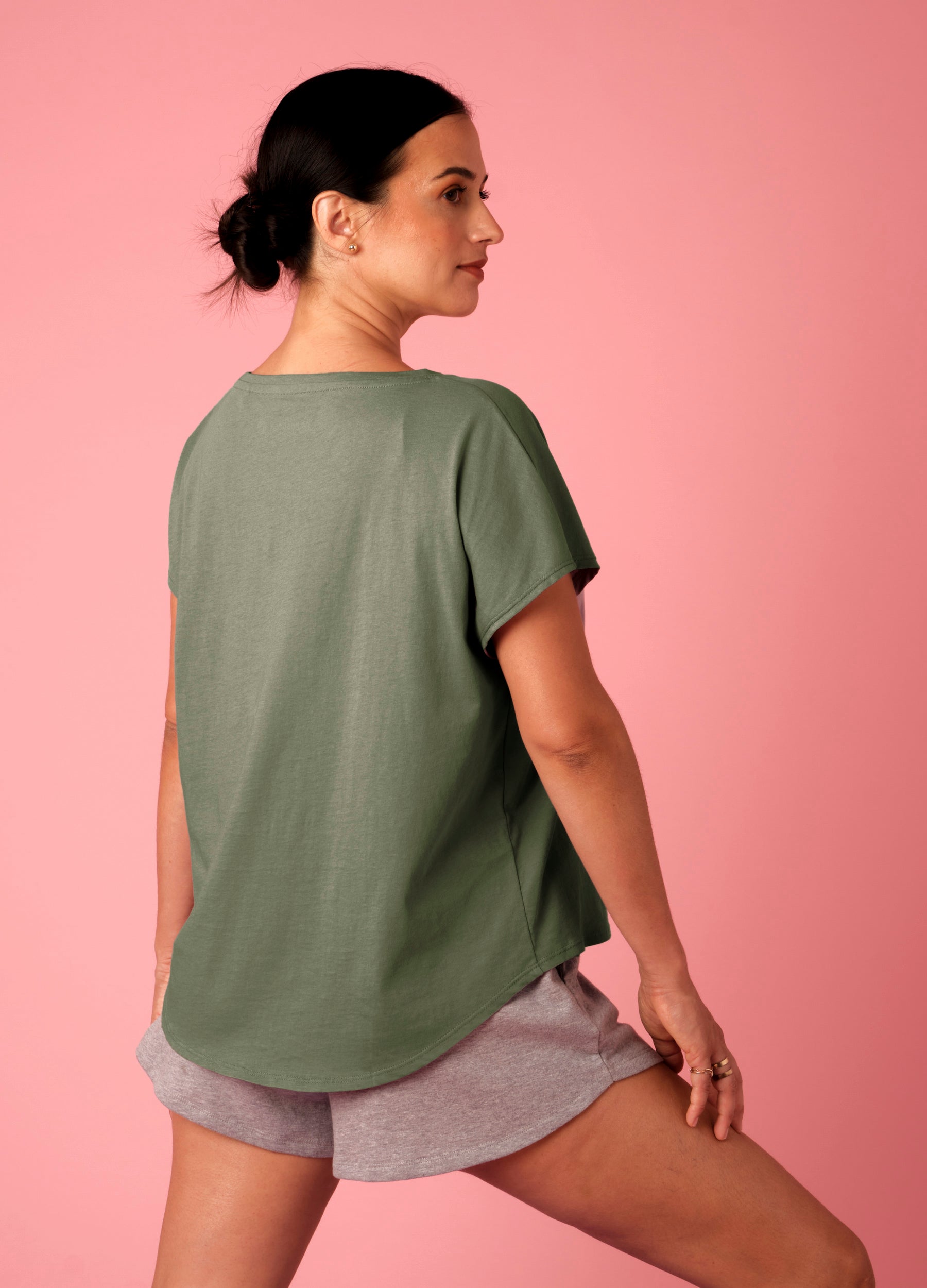 Moss Drop-Shoulder Tee