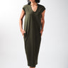 Willow Green Organic Cotton Pocket Maxi Dress For Women Online
