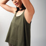 Willow Green Organic Cotton Flared Tank Top For Women Online.