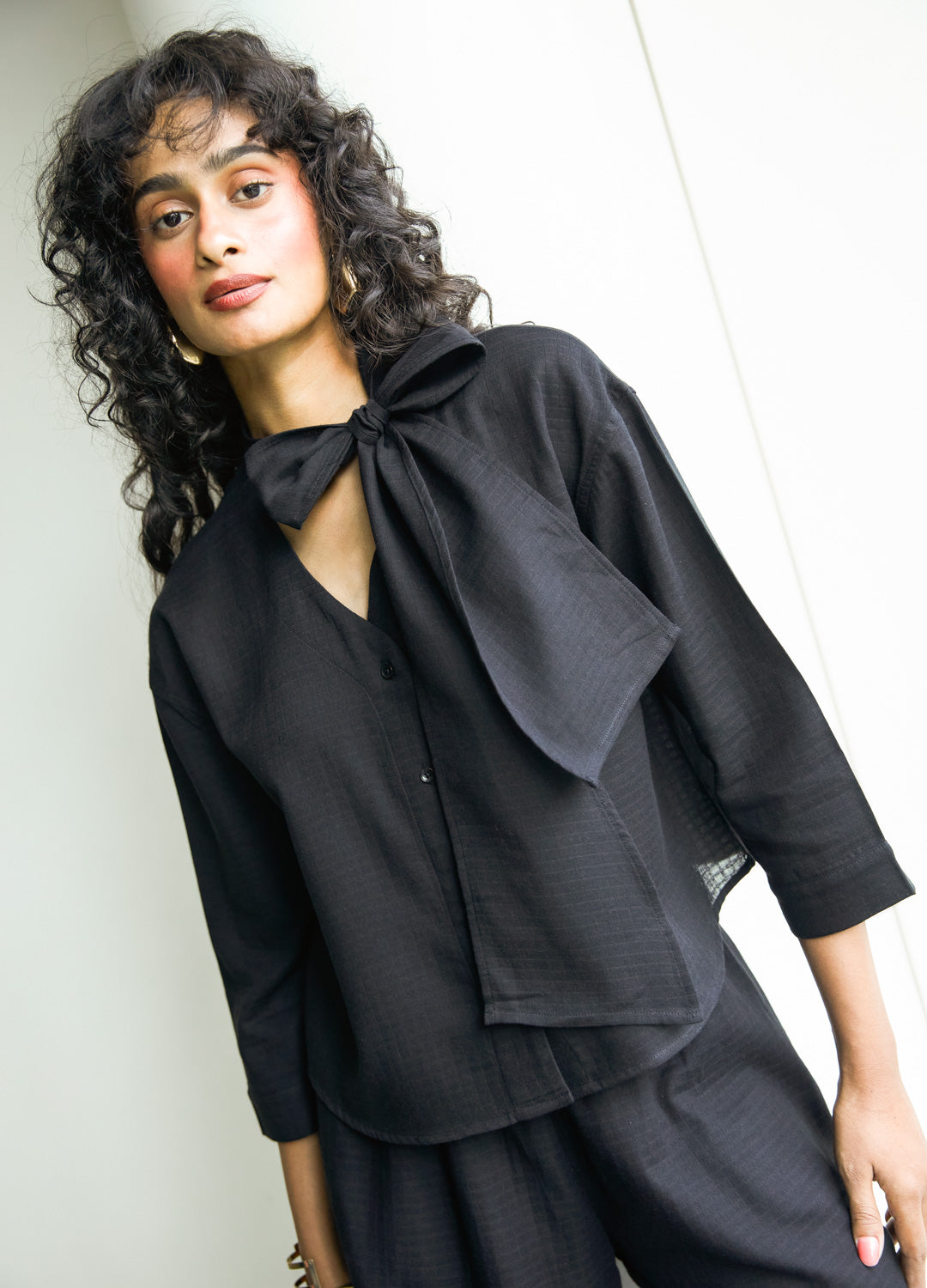 Noir Bow Shirt