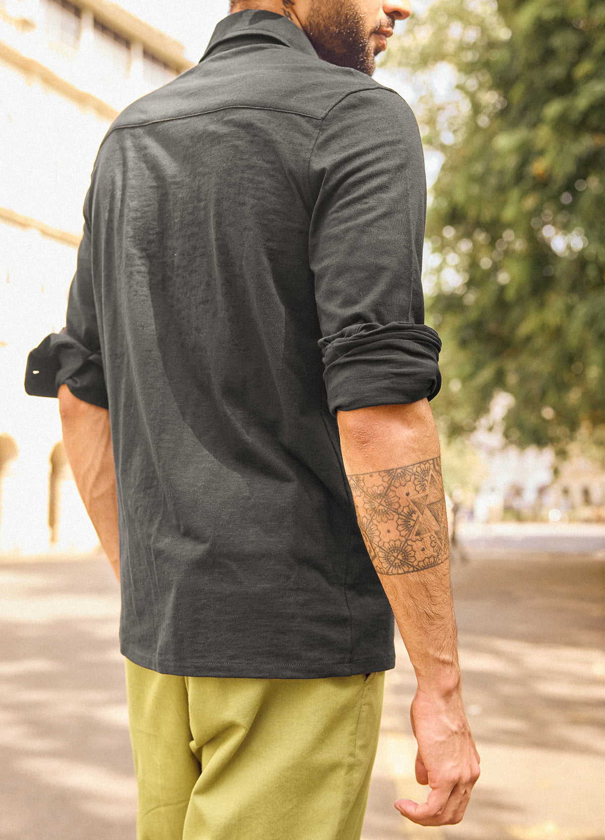 Noir Slub Knit Shirt