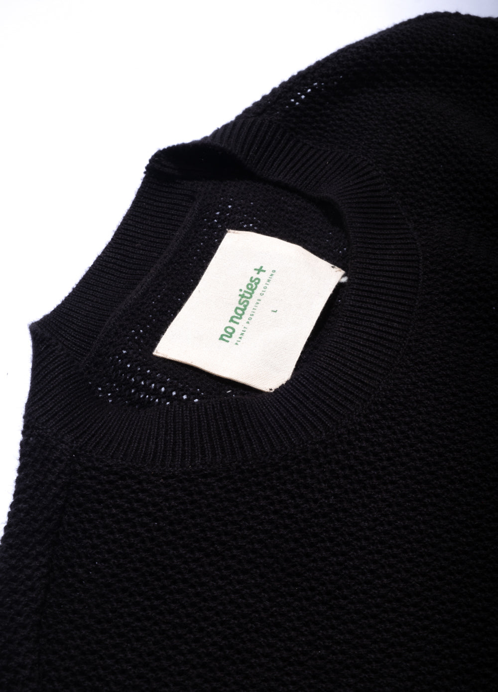 Noir Open-Knit Tee