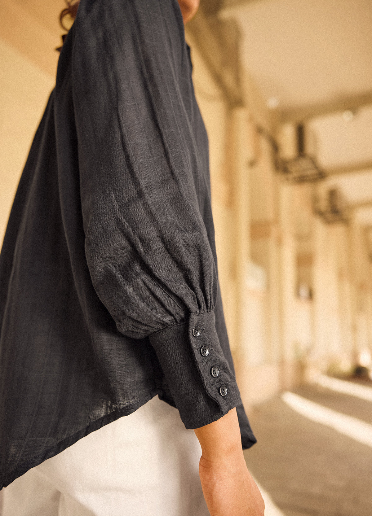 Noir Ruffle Shirt