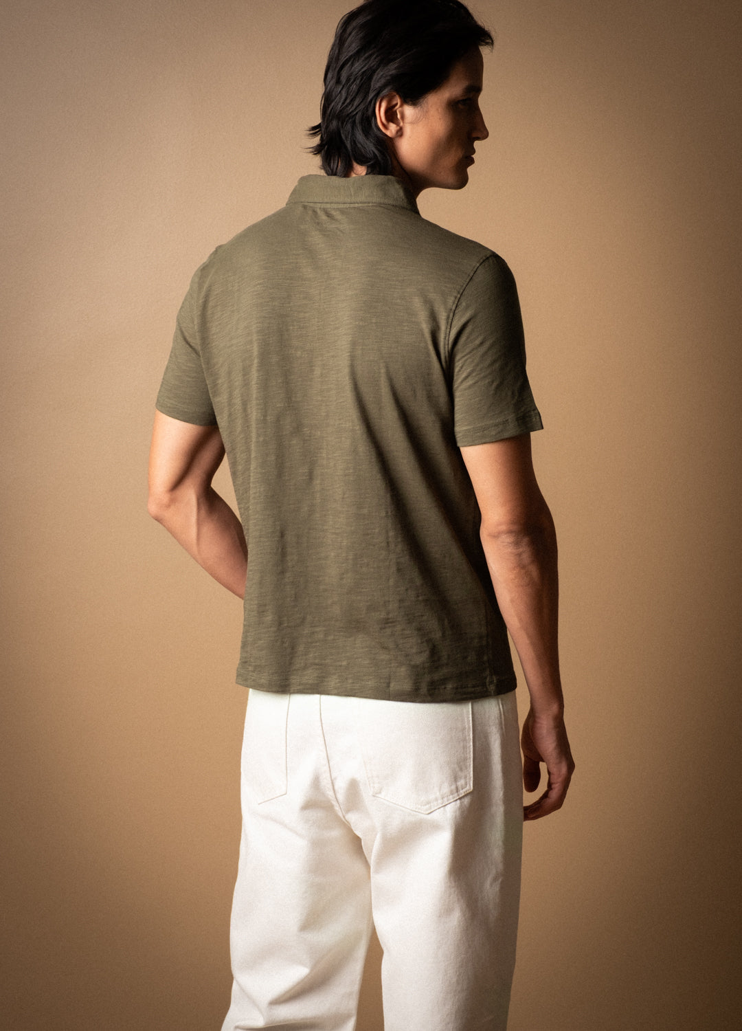 Olive Slub Polo