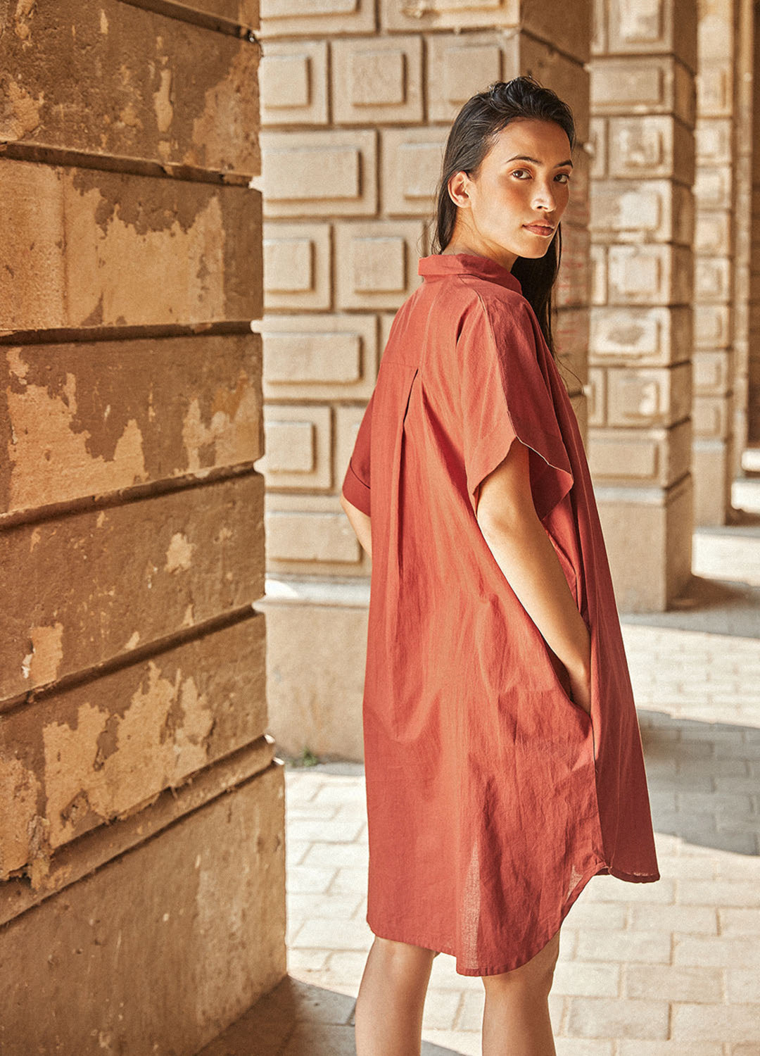 Russet Shirt Dress