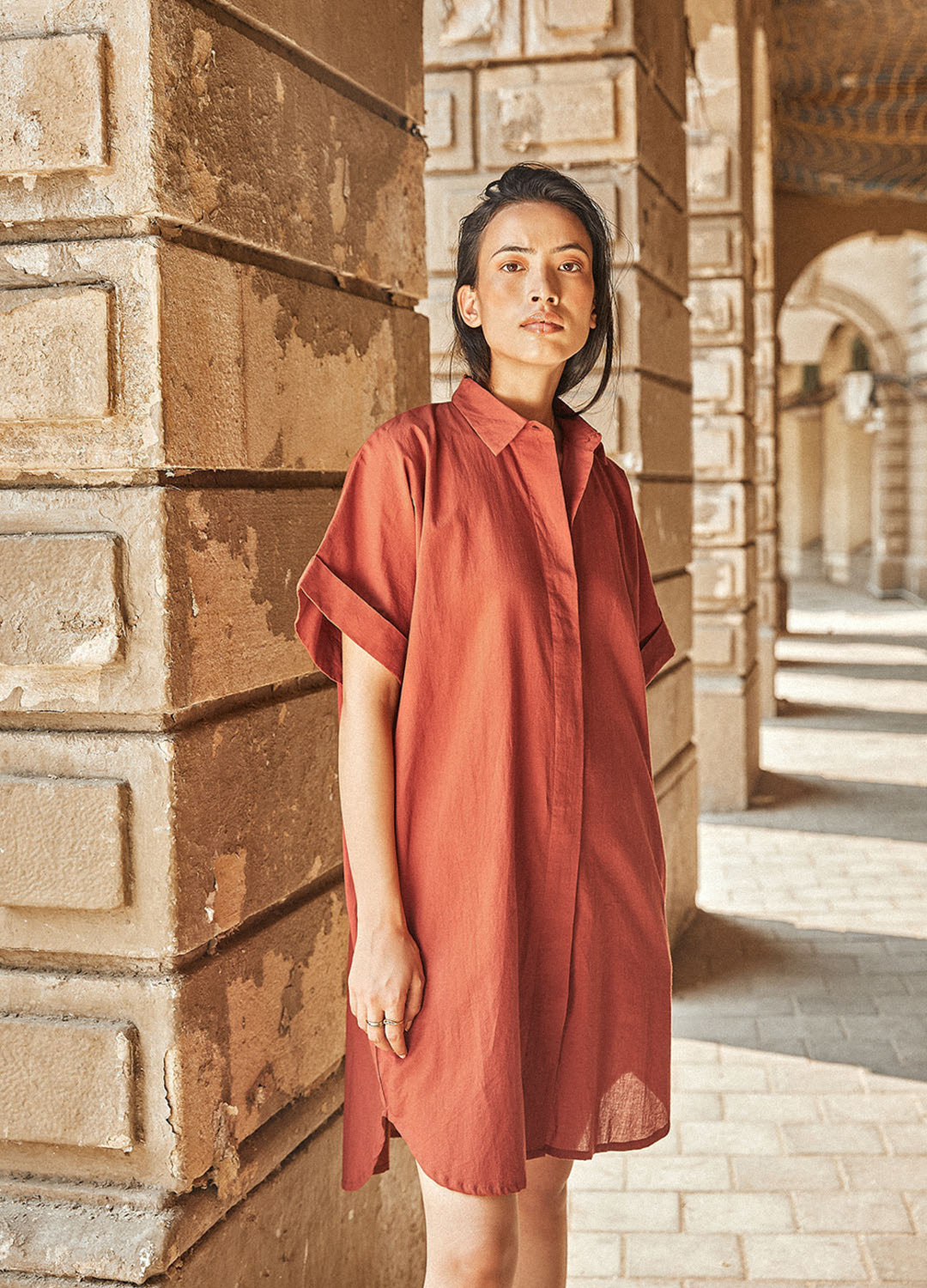 Russet Shirt Dress