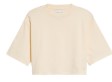 Vanilla Drop-Shoulder Cropped Tee