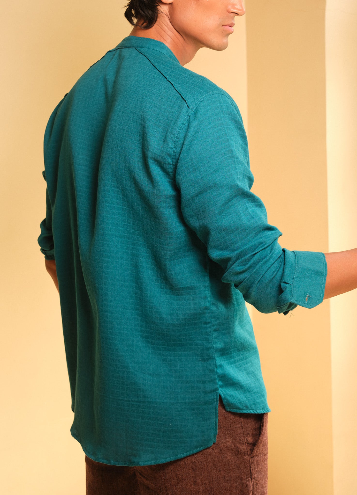 Sea Mandarin Muslin Shirt