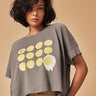 Sunny Grey Egg Print Organic Cotton Oversized T Shirt For Women Online