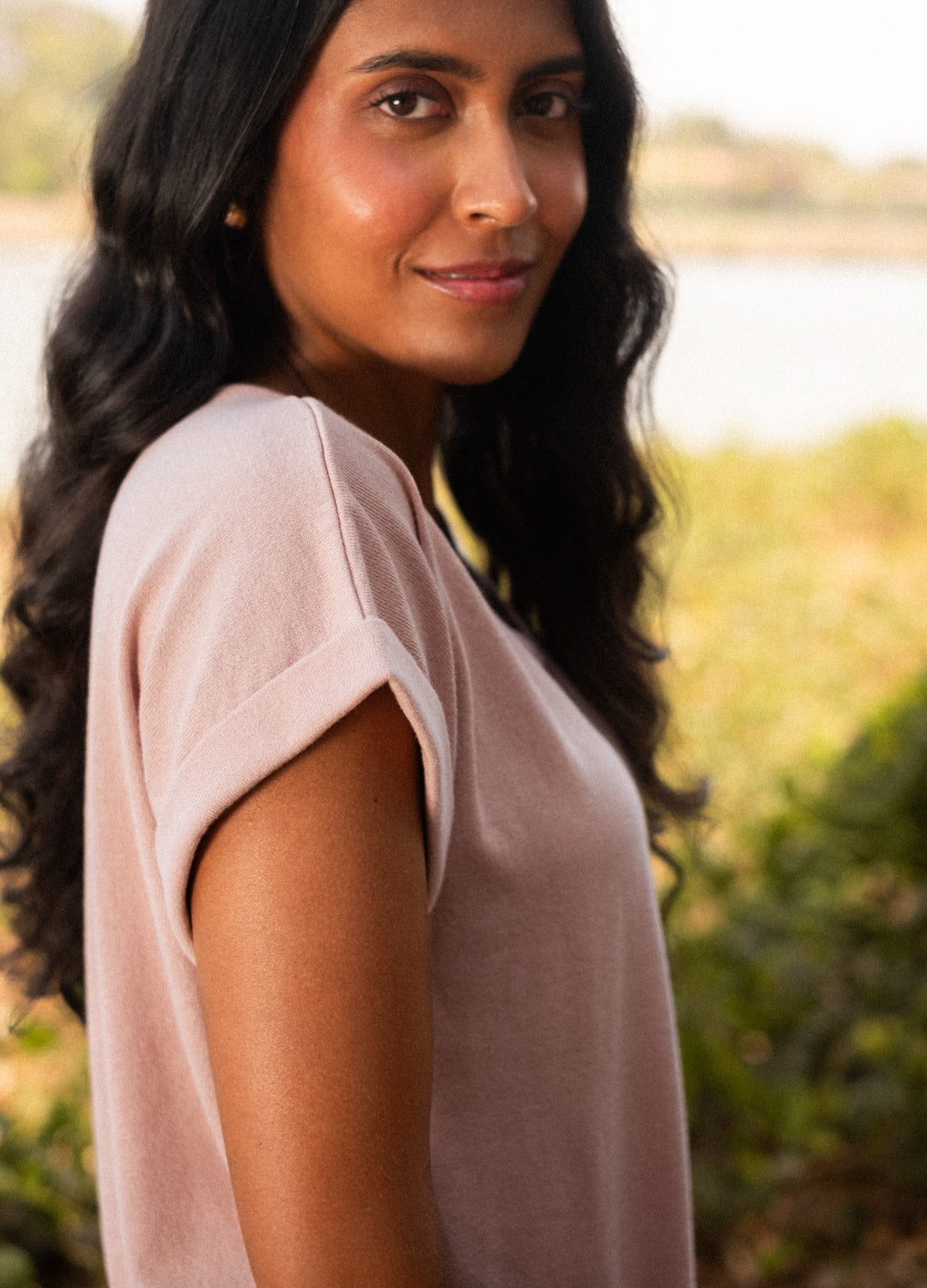 Taupe Fine Knit Tee