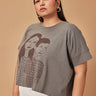 Them Grey Girl Boy Print Organic Cotton Oversized T Shirt For Women Online