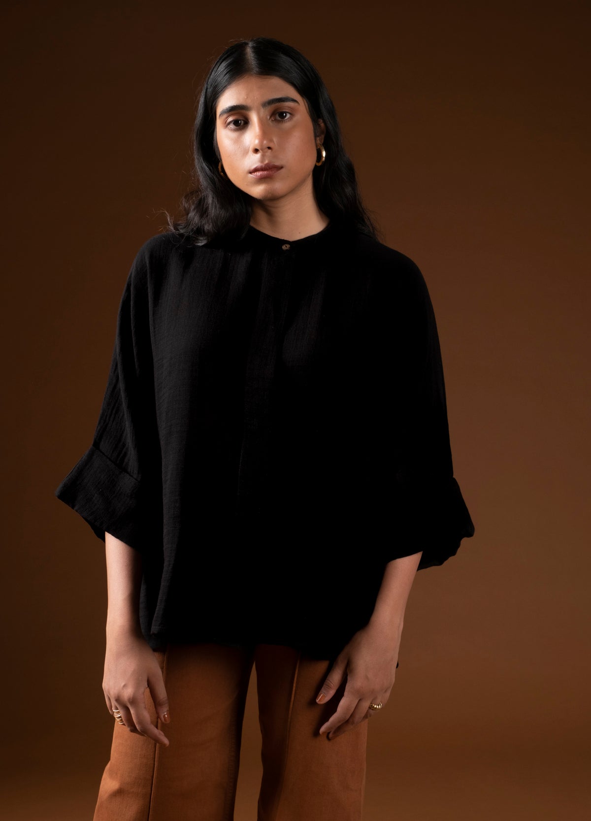 Black Kimono Shirt