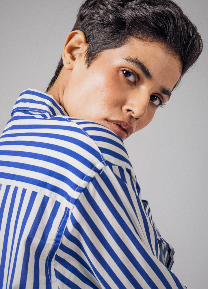 Cobalt Stripe Anywhere Shirt