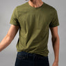 Olive Green Organic Cotton Classic Tees For Men Online