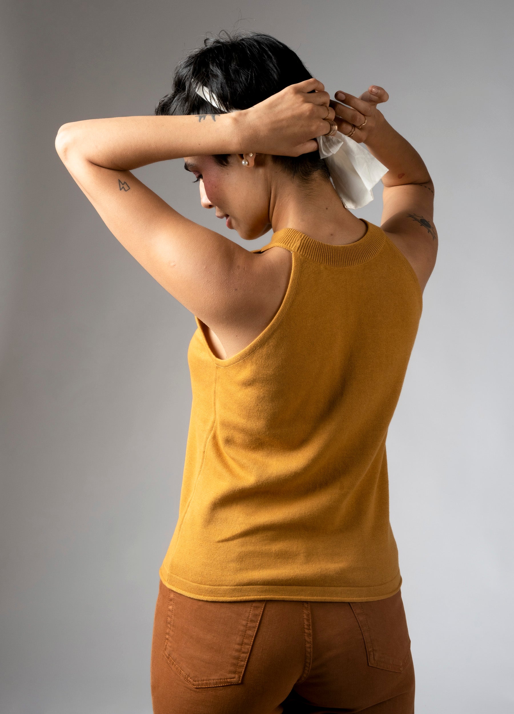 Almond Halter Knit Top