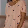 Angelita Anywhere Peach Pink Printed Organic Cotton Top For Women Online
